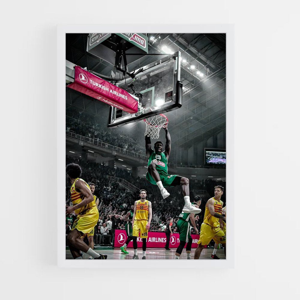 Poster Slam Dunk Panathinaikos – affiche Basketball (vue 3)